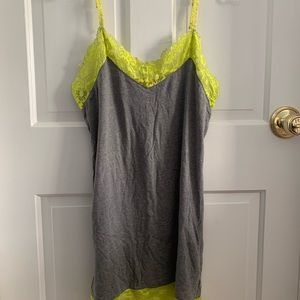 natori neon lace flowy nightgown